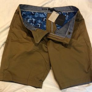 Ted Baker Shorts Khaki Sz 38. NWT